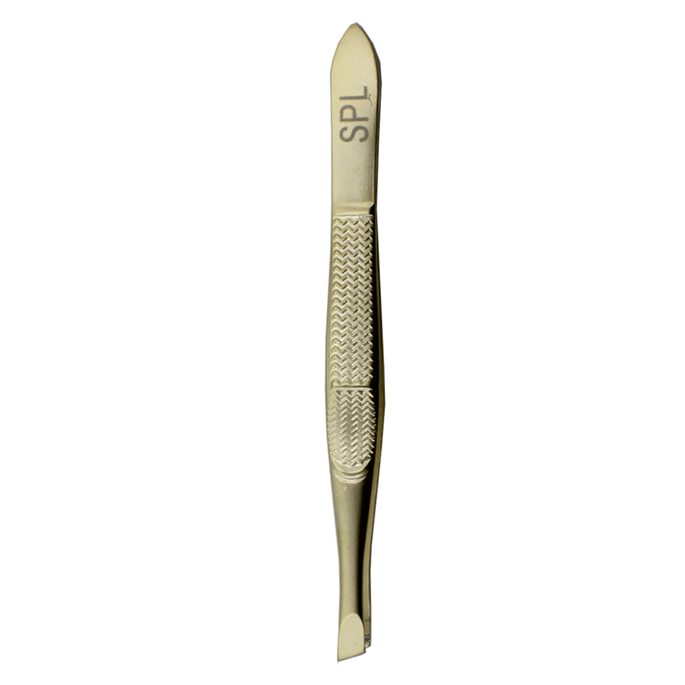 Beveled eyebrows tweezers